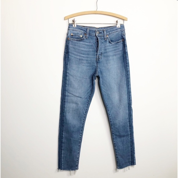 Levi’s wedgie skinny raw hem high rise, button fly jeans - Picture 9 of 9